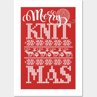 Merry Knitmas, Merry Christmas For All Knitters! Posters and Art